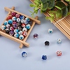 Spritewelry 64Pcs 8 Colors Two-Tone Handmade Polymer Clay Disco Ball Beads RB-SW0001-01-6