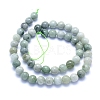 Natural Myanmar Jade/Burmese Jade Beads Strands G-I279-C02-8mm-2