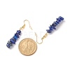 Natural Lapis Lazuli Chip Beaded Dangle Earrings EJEW-JE04788-09-4