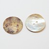 2-Hole Flat Round Mother of Pearl Buttons SHEL-N033-19-2