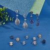 40Pcs 5 Style 304 Stainless Steel Spiral Pad Cuff Earrings KK-UN0001-21-2