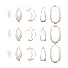 Yilisi 20Pcs 5 Styles 201 Stainless Steel Open Back Bezel Pendants STAS-YS0001-09-9