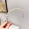 Plastic Imitation Pearls Hair Bands OHAR-PW0007-19D-1