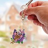 6Pcs Butterfly DIY Diamond Painting Keychain Kit PW-WG95088-01-3