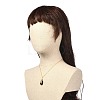 Brass Wire Wrapped Teardrop Natural Black Agate Pendant Necklace & Dangle Earrings SJEW-JS01219-7