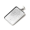 Tibetan Style Alloy Pendant Cabochon Settings X-TIBEP-N003-02AS-3