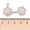 Natural Rose Quartz Round Pendants G-M440-04E-P-3