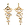 Brass Micro Pave Cubic Zirconia Pendants KK-F901-01G-G-1