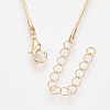 Brass Square Snake Chain Necklace Making MAK-T006-10B-KC-2