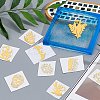 Olycraft 9Pcs 9 Styles Custom Carbon Steel Self-adhesive Picture Stickers DIY-OC0009-14D-3
