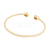 Rack Plating Brass Pave Clear Cubic Zirconia Teardrop Open Cuff Bangles BJEW-S148-03G-3