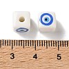 White Base Blue Evil Eye Hand Painted Ceramic Porcelain Beads PR-CBA3F2D-04C-3