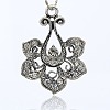 Vintage Flower Pendant Necklace Findings TIBE-M001-135-1