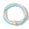 Faceted Rondelle Glass Beaded Stretch Bracelets for Women KV3959-3-1