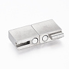 304 Stainless Steel Magnetic Clasps with Glue-in Ends STAS-F130-46P-2