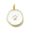 Brass with Enamel Pendants KK-D295-31G-03-1