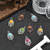 Bohemian Dyed Synthetic Turquoise Pendants FIND-YWC0003-02AB-01-4
