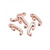 Rose Gold Plated Alloy Letter Pendants LS-X-PALLOY-J718-01RG-J-2