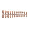 12 Different Size Natural Frosted Solid Color French Short False Nails MRMJ-T078-97-11-1