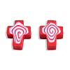 Handmade Polymer Clay Beads CLAY-T020-30E-2