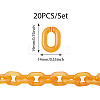 20Pcs Transparent Acrylic Quick Link Connectors OACR-TADJ0001-03H-2