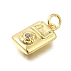 Brass Rhinestone Pendants KK-V002-01G-2