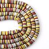 Handmade Polymer Clay Beads Strands CLAY-R089-8mm-T025-5