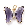 Brass Micro Pave Clear Cubic Zirconia Pendant ZIRC-P079-B02-05-1