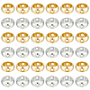 GOMAKERER 100Pcs 2 Colors Brass Beads Frames KK-GO0001-62-1