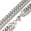 Iron Cuban Link Chain Necklaces for Women Men NJEW-A028-01C-P-2