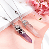  DIY 6 Colors Natural & Synthetic Gemstone Pendant Necklace Making Kits DIY-NB0005-04-4