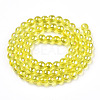 Electroplate Transparent Glass Beads Strands GLAA-T032-T6mm-AB12-3