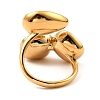 Teardrop & Square Glass Open Cuff Rings RJEW-G289-01G-01-3