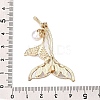 Alloy Crystal Rhinestone & Glass Whale Tail Brooch Pins with ABS Pearl for Clothes Backpack JEWB-T005-04KCG-3