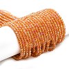 Electroplate Transparent Glass Beads Strands GLAA-H021-01B-FR06-1