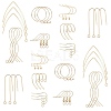 Brass Earring Hooks KK-SC0001-43G-1