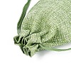 Polyester Imitation Burlap Packing Pouches Drawstring Bags ABAG-R005-14x10-02-2
