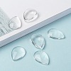 Transparent Teardrop Glass Cabochons GGLA-R024-25x18-8