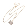Brass Enamel Book Pendant Necklaces for Women KK-CBAF5B9-01G-04-2