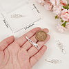 6Pcs Rack Plating Brass Micro Pave Clear Cubic Zirconia Fold Over Clasps KK-BBC0014-96-3