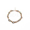 Colorful Aluminum Enamel Cable Chain Necklace for Women NJEW-TAC0001-006-1