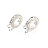 Rack Plating Brass Micro Pave Clear Cubic Zirconia Enhancer Shortener Bails KK-F883-12S-1