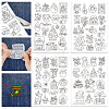 4 Sheets 11.6x8.2 Inch Stick and Stitch Embroidery Patterns DIY-WH0455-008-1