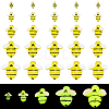 74Pcs 5 Styles Luminous Transparent Resin Cabochons RESI-SC0006-73-1