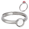 1Pc 925 Sterling Silver Adjustable Ring Components STER-BC0002-66P-02-1