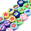 Handmade Polymer Clay Beads Strands CLAY-T020-04-1