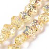 Transparent Electroplate Glass Beads Strands GLAA-C025-01B-1