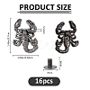 16Bags Scorpion Alloy with Iron Decorative Rivets BUTT-FH0001-035A-2