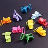 80Pcs 20 Colors Eco-Friendly Plastic Baby Pacifier Holder Clip KY-PH0007-03-4