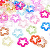 60Pcs 12 Styles Transparent Acrlyic Pendants MACR-TA0002-48-3
